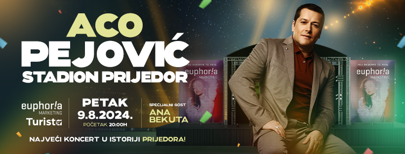 Aco Pejović, 9. avgusta na Gradskom stadionu u Prijedoru Aco Pejović, 9. avgusta na Gradskom stadionu u Prijedoru