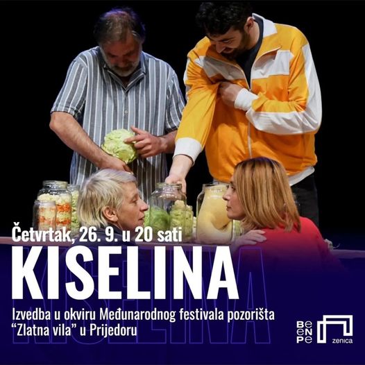 Međunarodni festivala pozorišta “Zlatna vila”: Večeras predstava “Kiselina” Međunarodni festivala pozorišta “Zlatna vila”: Večeras predstava “Kiselina”