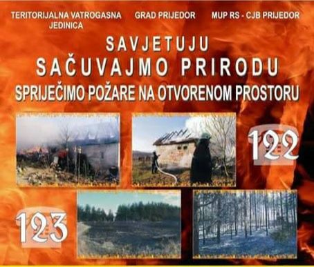 Apel TVSJ Prijedor: Oprez prilikom spaljivanja korova i šumskog rastinja! Apel TVSJ Prijedor: Oprez prilikom spaljivanja korova i šumskog rastinja!