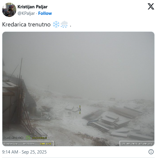 U Sloveniji pao snijeg U Sloveniji pao snijeg