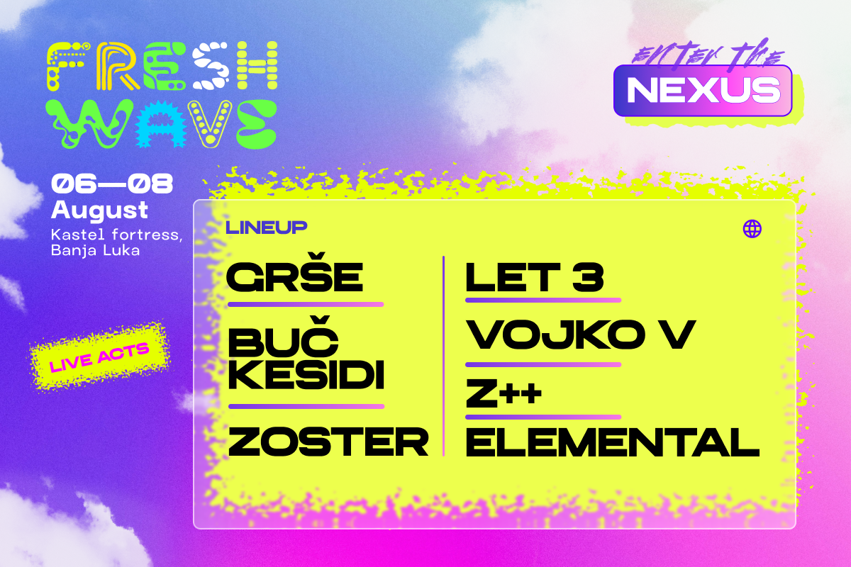“Freshwave” objavio live lineup: Velika regionalna imena stižu u Banjaluku